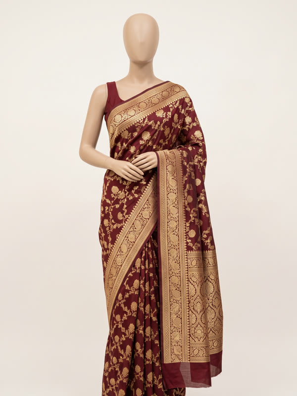 Banarasi Silk Saree - Maroon